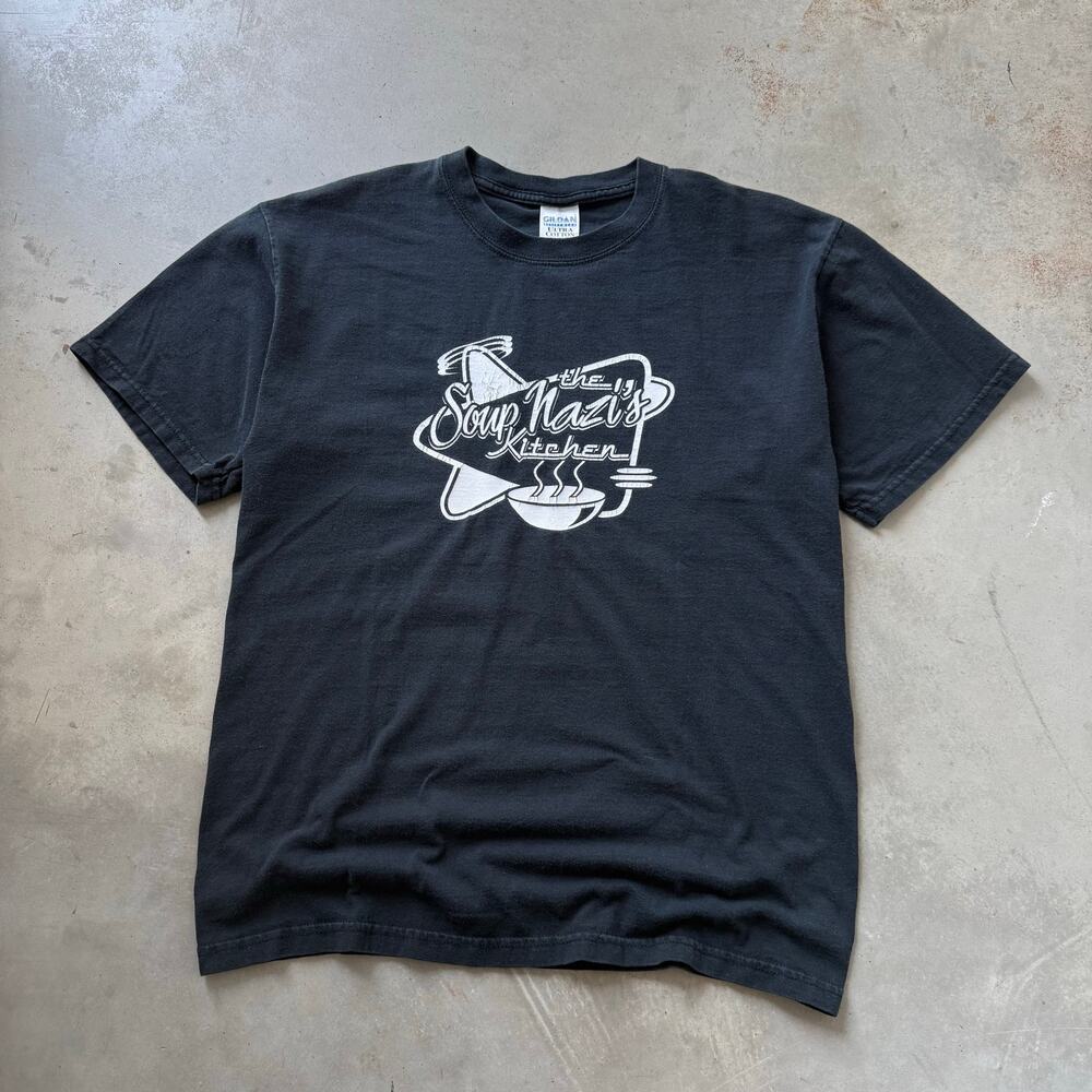 Vintage Y2K The Soup Nazi’s Kitchen Seinfeld TV Show Promo T-shirt Size Medium